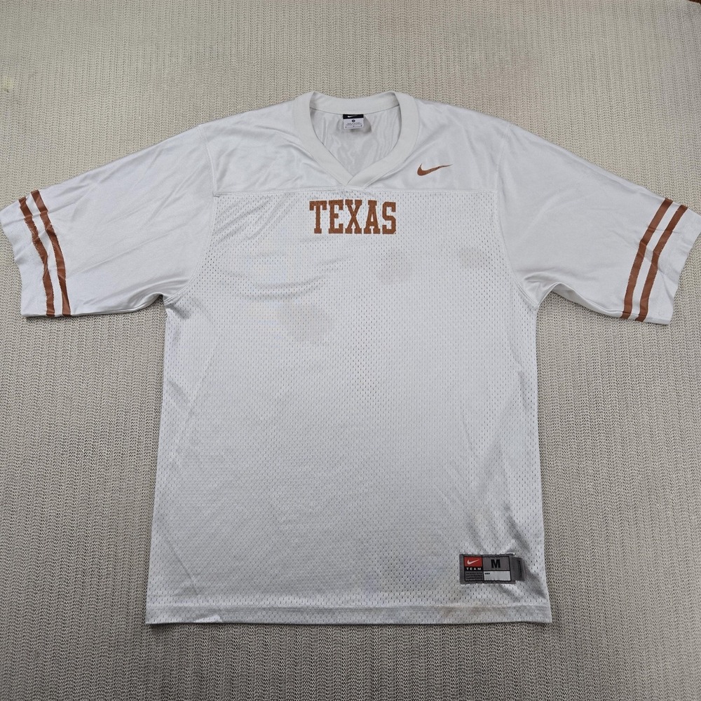 Nike Texas Longhorns Jersey Mens Medium White NCAA Football Mesh Practice Top